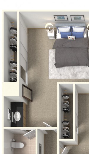 Two Bedroom B2 Floor Plan Two Bedroom B2 Floor Plan at Stoneridge Apartment Homes Upland, CA, 91786